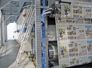 La stampa con la Cortina Waterless per quotidiani e commerciale