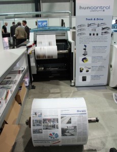 In occasione degli Hunkeler Innovationdays a Lucerna, febbraio 2013, la KBA RotaJET stampava ogni mattina il Luzerner Zeitung con i dati originali in formato PDF