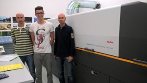 Da sinistra: Marco Lugli (responsabile commerciale),Paolo Caffagni (responsabile progetto Nexpress), Stefano Lugli (direttore di produzione)