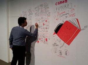 Tutte le conversazioni del Forum sono state riassunte in tempo reale da un ottimo fumettista