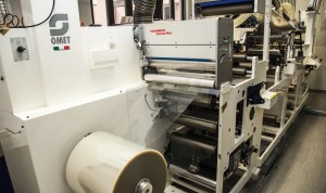 Macchina flexo OMET in allestimento per la stampa di fogli fotovoltaici