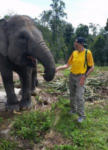 L'autore alle prese con il giovane Bubu
