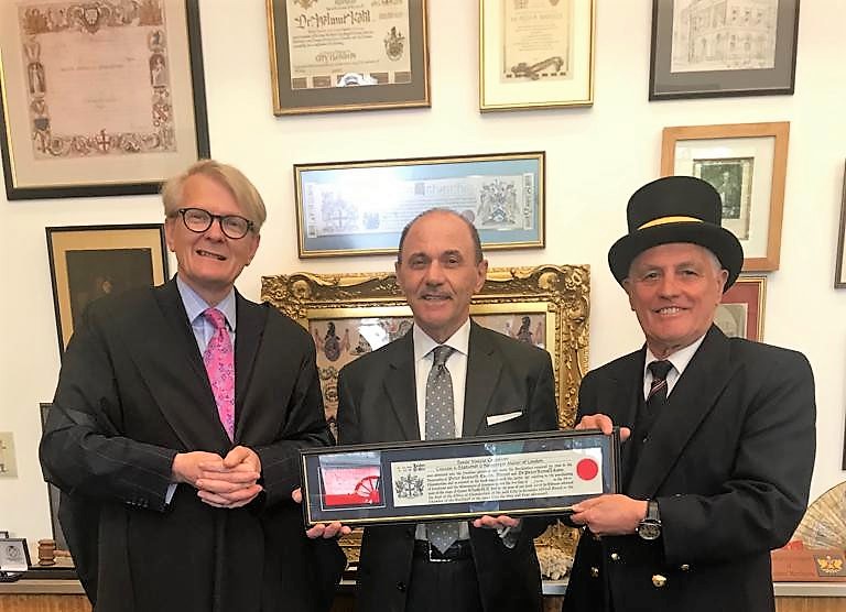 Sante Conselvan cittadino onorario di Londra