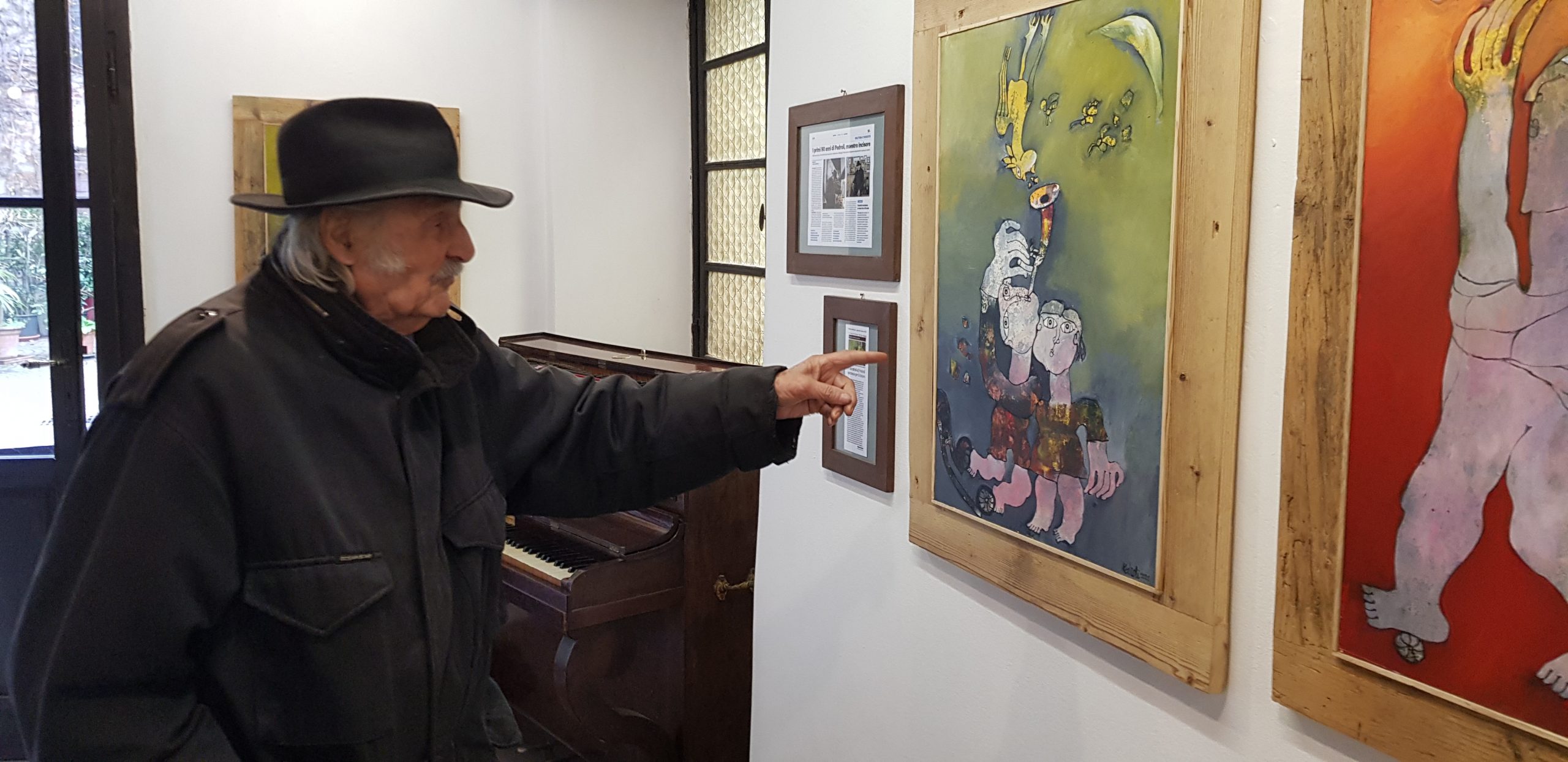 Gigi Pedroli illustra i suoi quadri