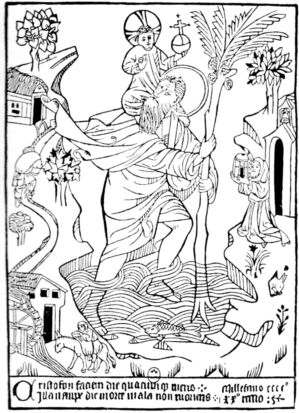 1423 Prima xilografia- san Cristoforo