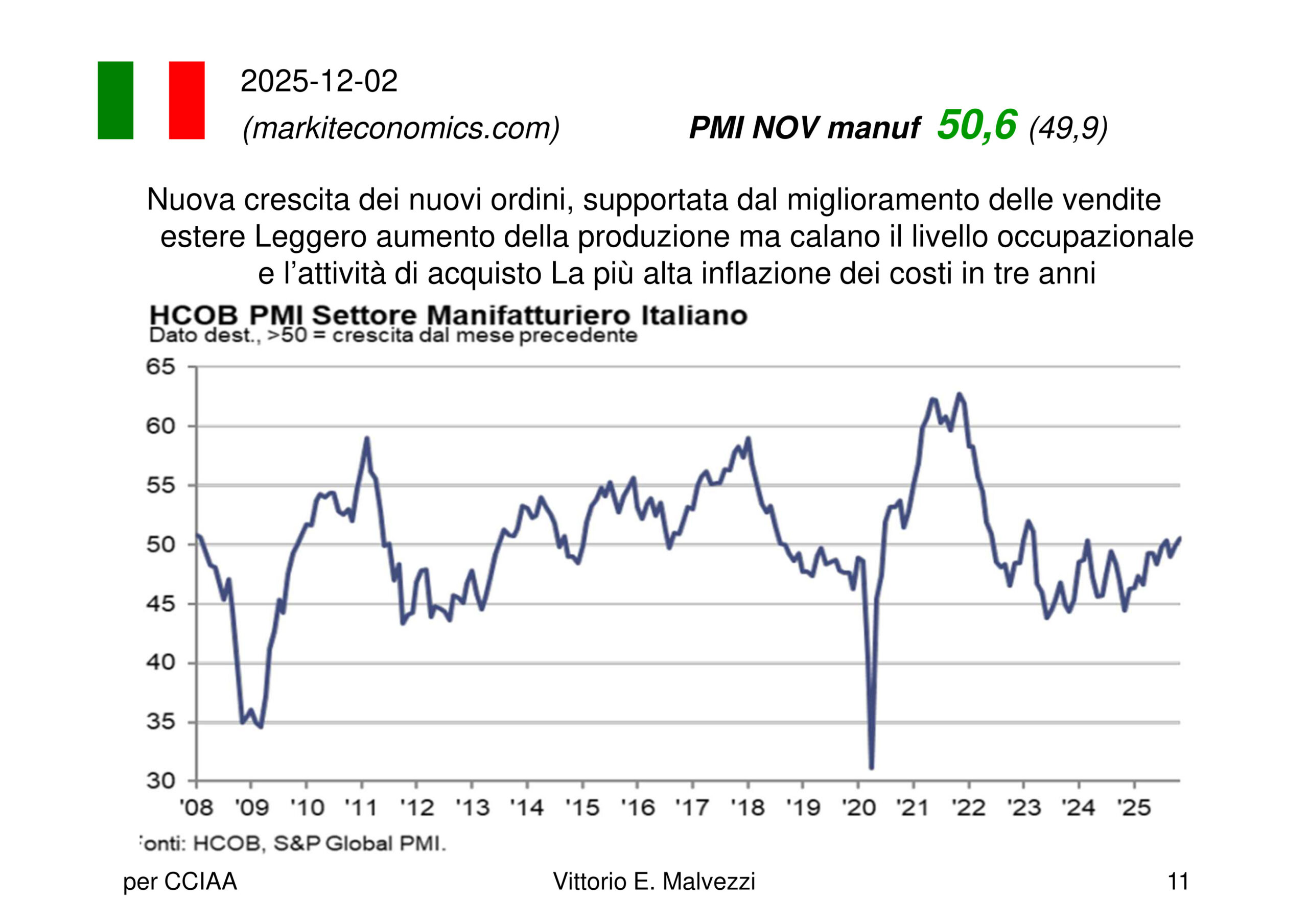 Congiuntura di fine anno Congiuntura di fine anno